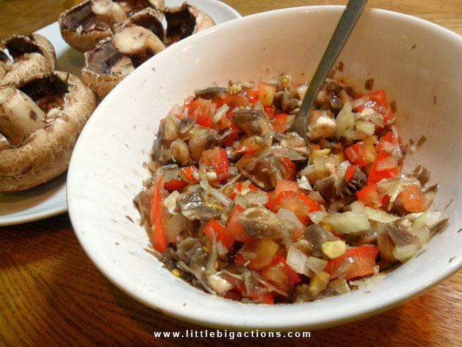 preparando el relleno