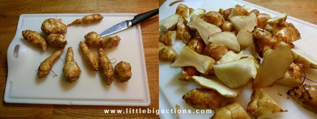 cortar alcahofas jerusalem