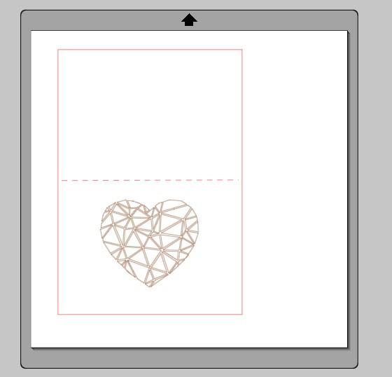 Tarjeta con corazón geométrico