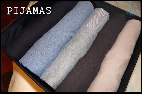 Organization closet night suits