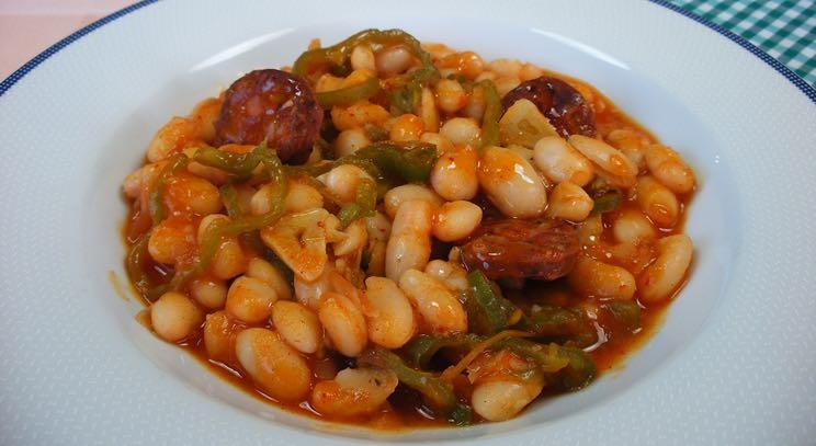 Alubias con chorizo
