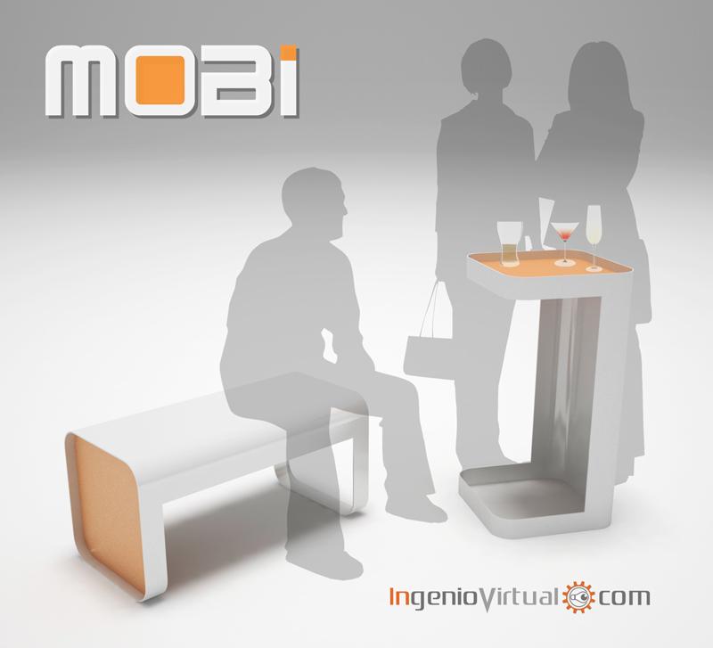 Muebles de diseño - Bancada-mesa Mobi