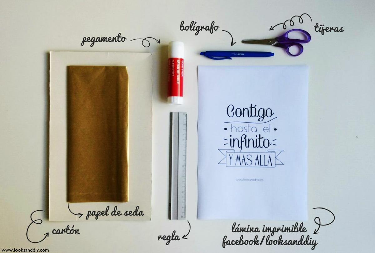 0 materiales como hacer un marco de cartón + lámina imprimible gratis