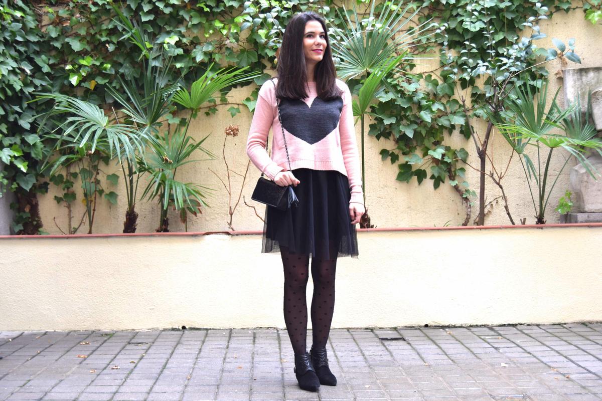 look con falda de tul street style blog