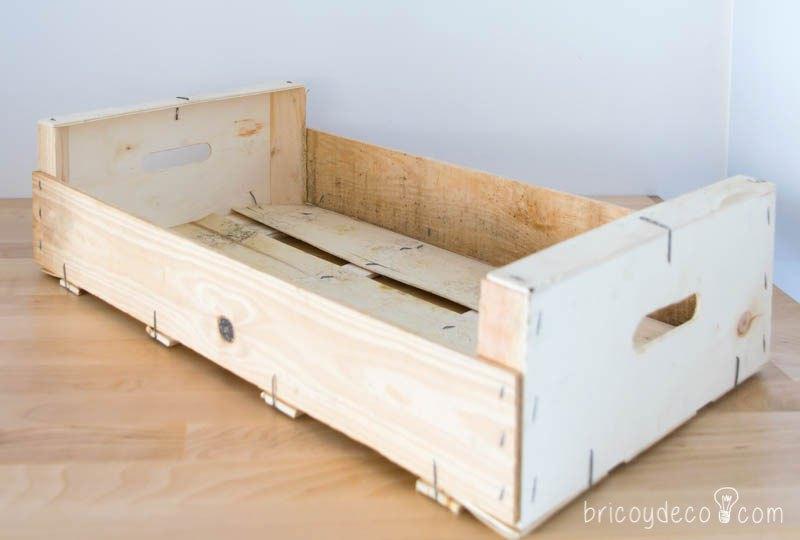 caja de frutas para reciclar