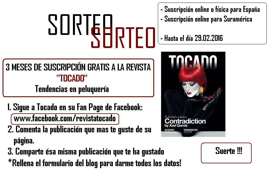 Sorteo suscripción revista tocado