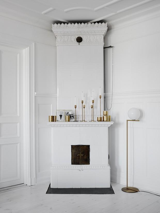 chimeneas con hueco dorado