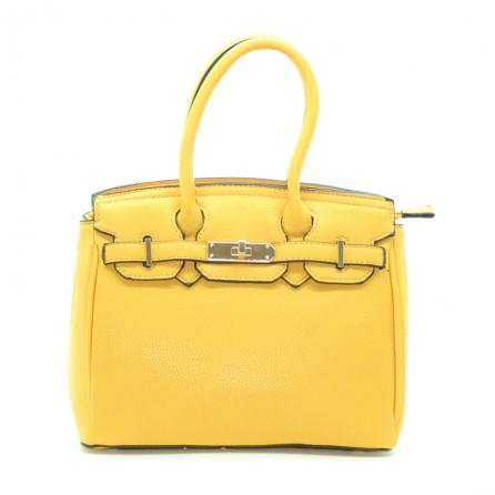 bolso de mano amarillo top queens www.decharcoencharco.com