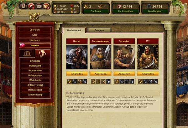 Juego de navegador gratuito gladiatus