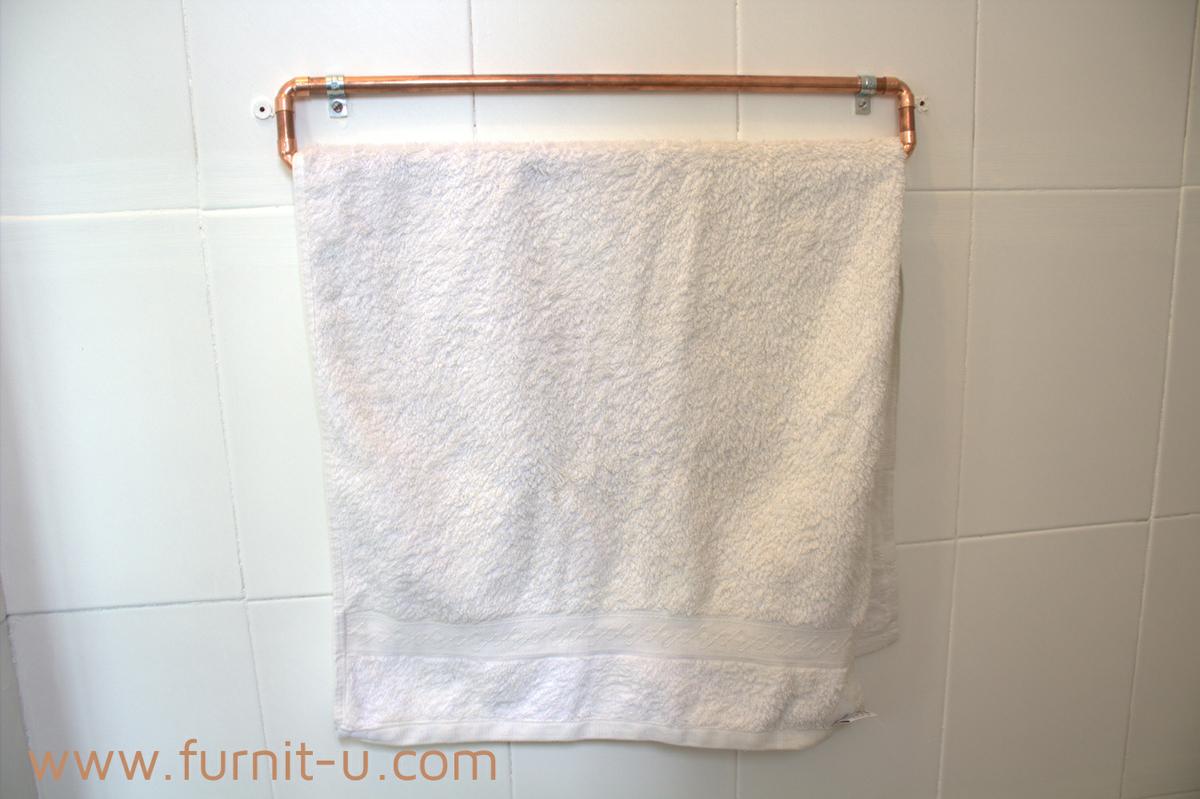 Accesorios de baño - Toallero DIY en cobre