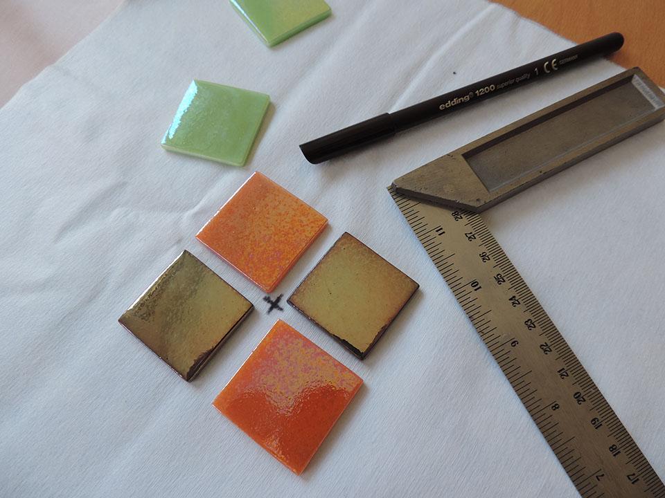 mantel individual con teselas centro mantel