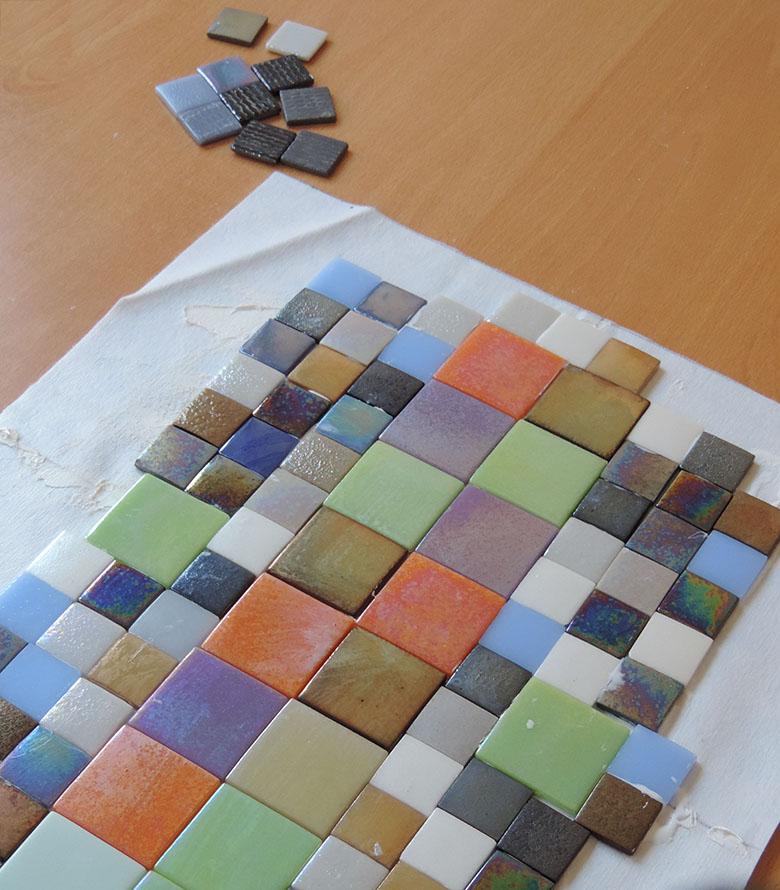 mantel individual con teselas terminar mantel