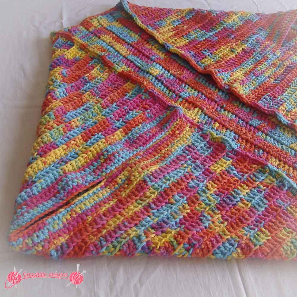 chaqueta kimono multicolor (2) en ganchillo