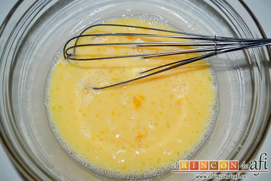 Clafoutis de cerezas, vatir con varillas manuales