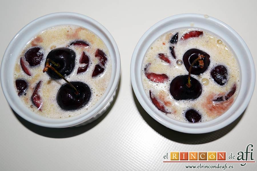 Clafoutis de cerezas, se pueden usar diferentes moldes