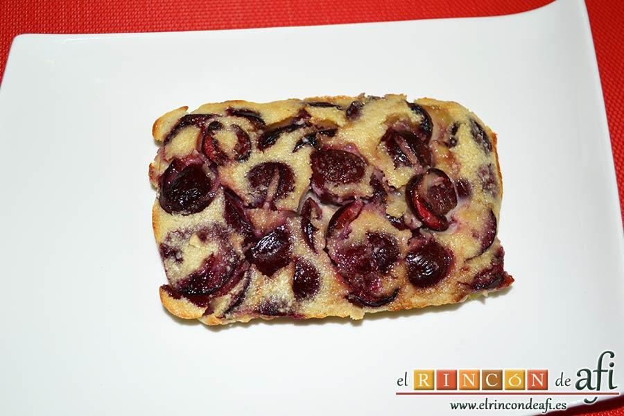 Clafoutis de cerezas, sugerencia de presentación