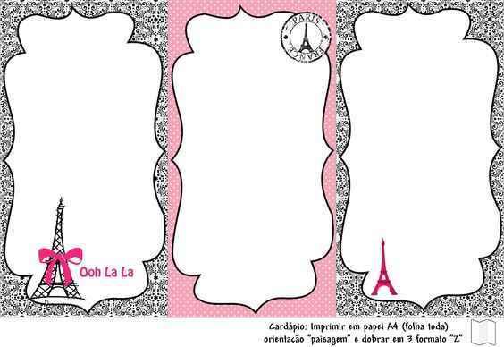 decoracion de invitacion de 15 años de paris (1)