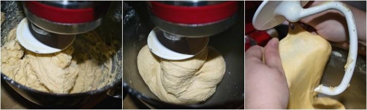 Amasado de la masa de brioche francés