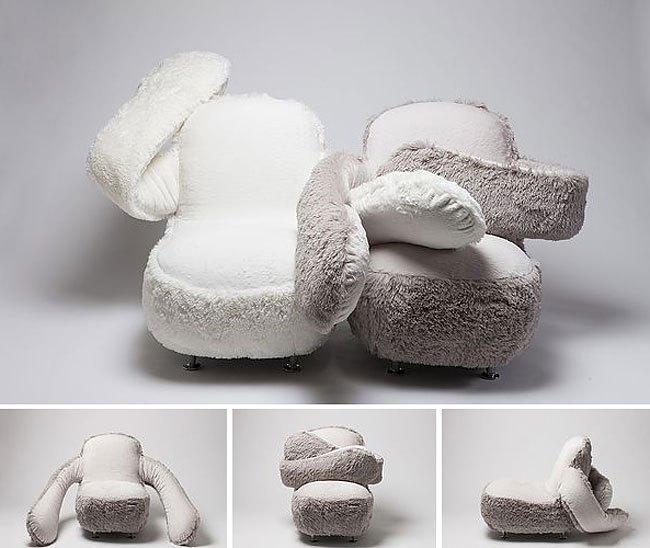 El "Abrazo Sofá" está diseñado para imitar la sensación de un abrazo