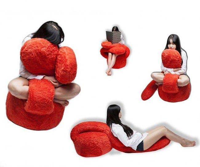 El "Abrazo Sofá" está diseñado para imitar la sensación de un abrazo