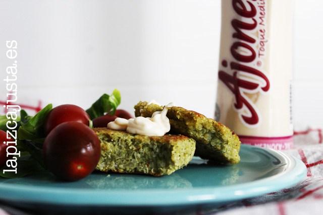 hamburguesas de quinoa con Ajonesa