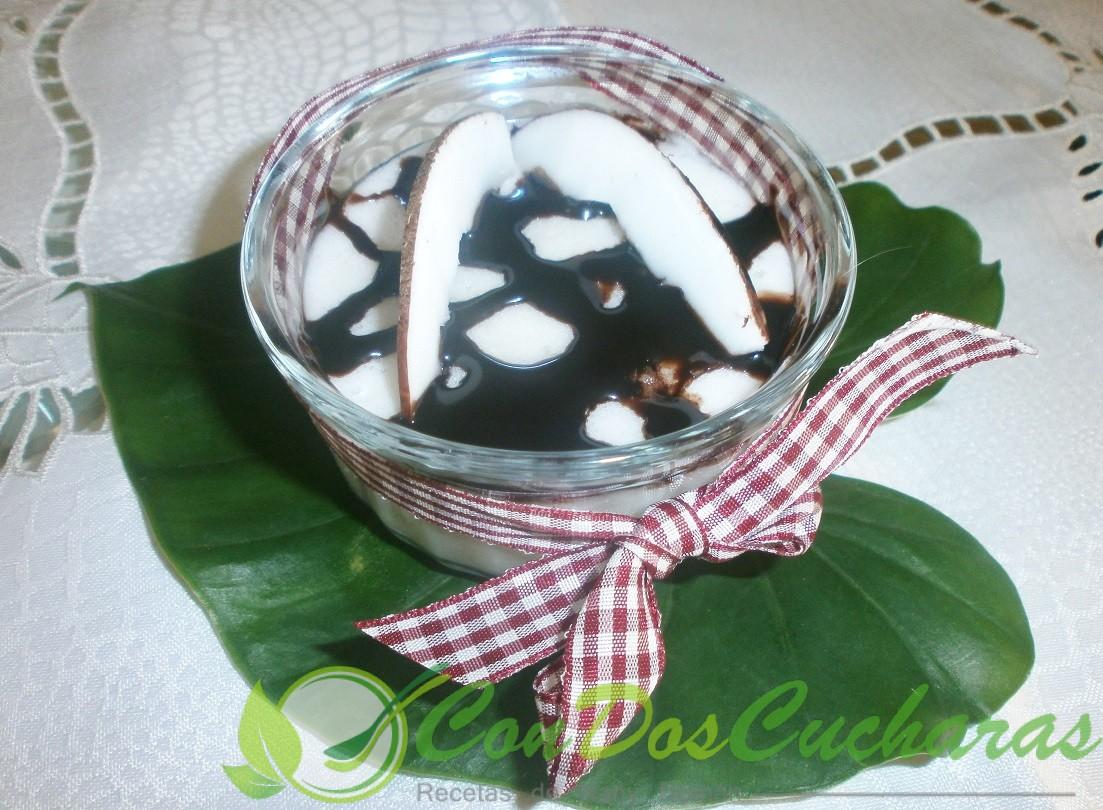 Cuajada de coco y chocolate