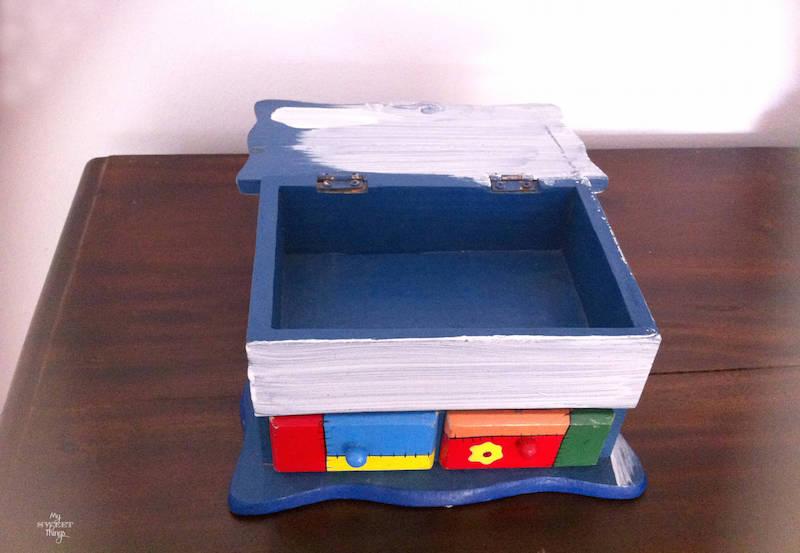 Tuneo de un joyero vintage con DIY chalk paint y una bonita lámina