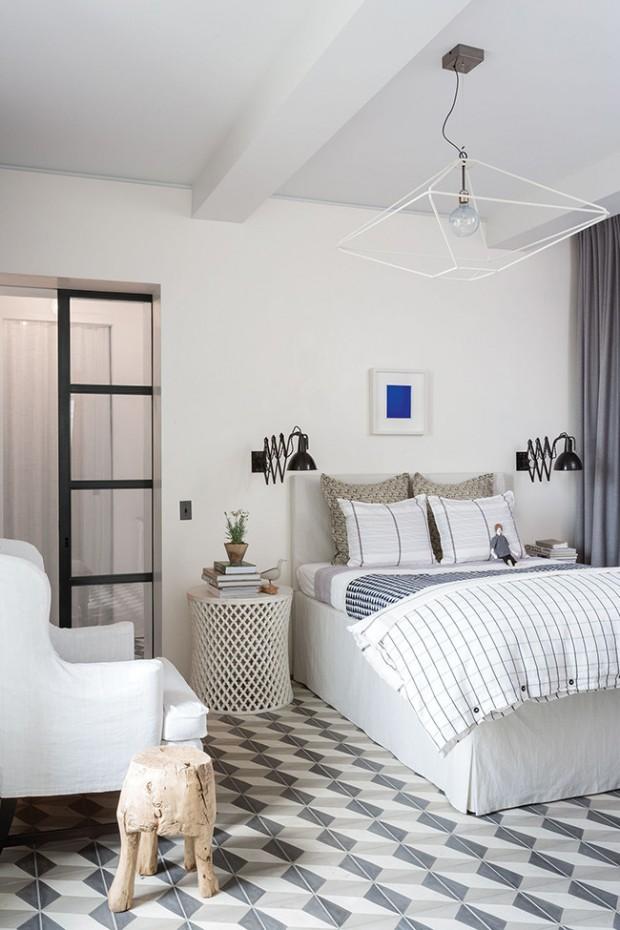 Dormitorio en tonos azules