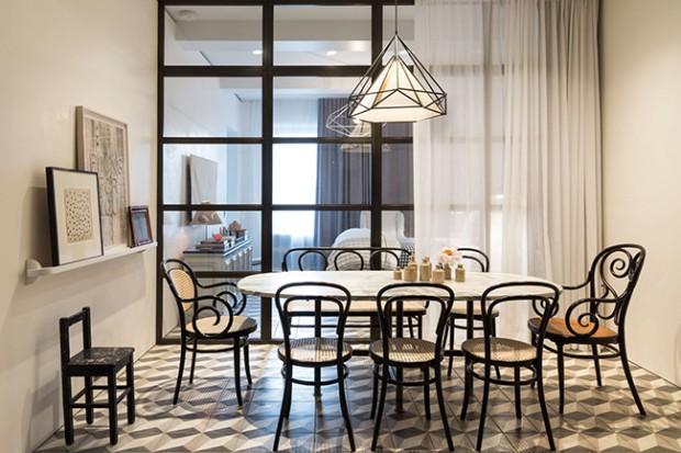 Comedor actual con sillas thonet