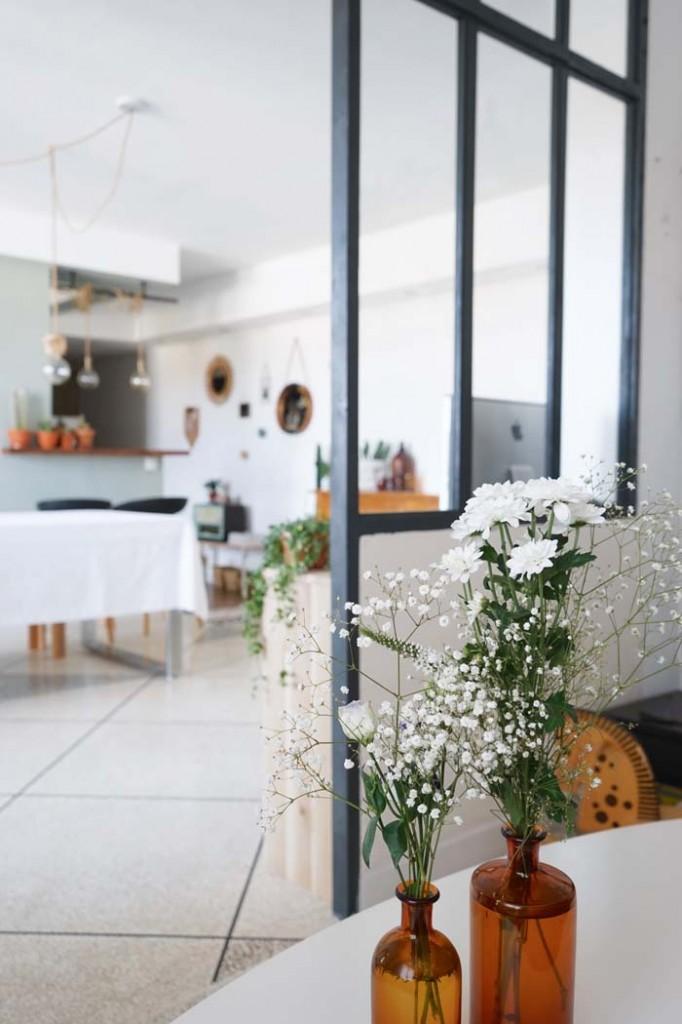 Pared de cristal low cost madera