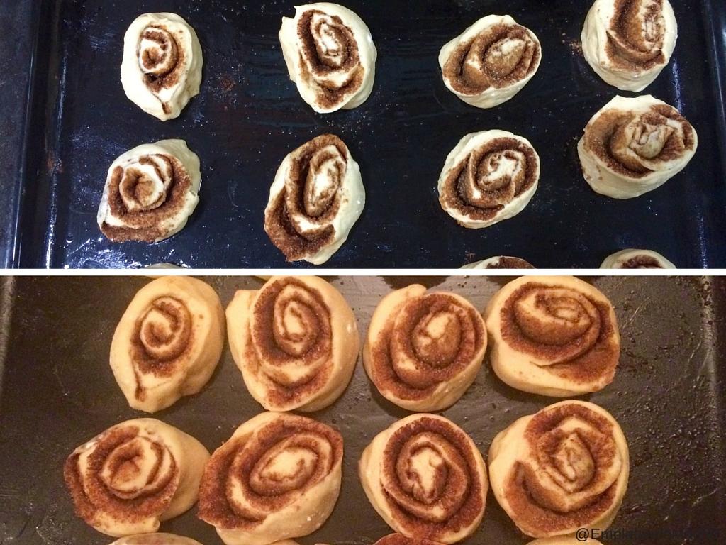 Levando la masa por segunda vez.