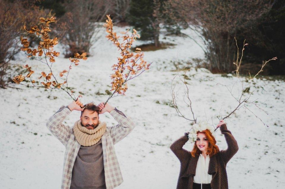 Una boda invernal por Blanco y Caramelo en All Lovely Party