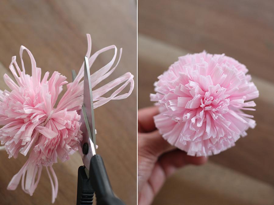 adornar la casa con pompones recortar