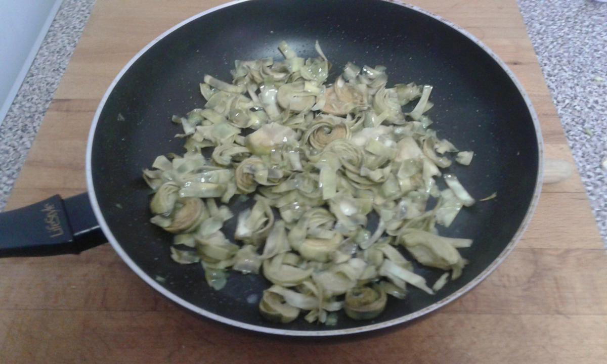 Sofreímos las alcachofas