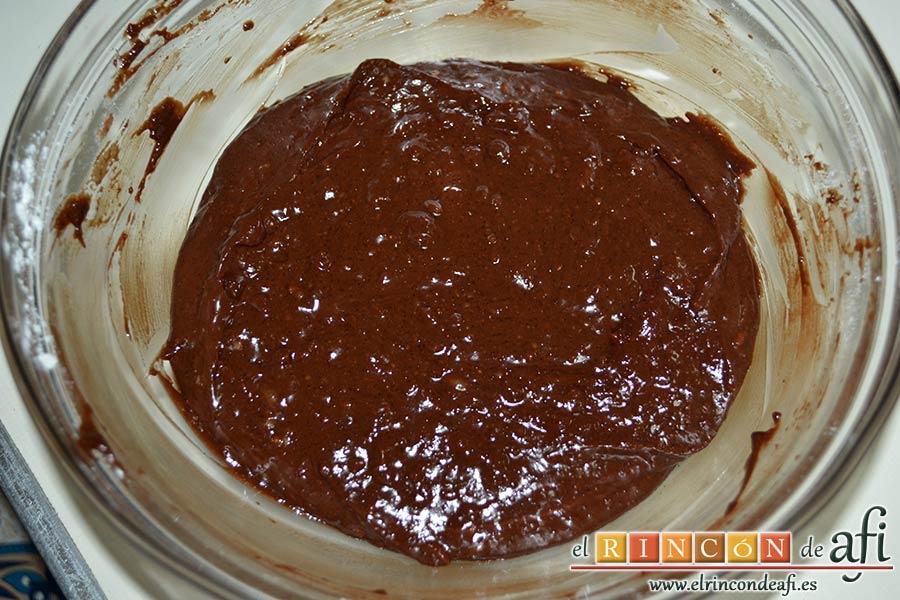 Brookies, mezclar bien