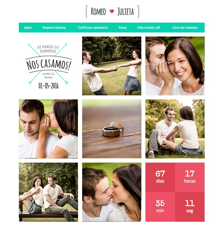 web para boda