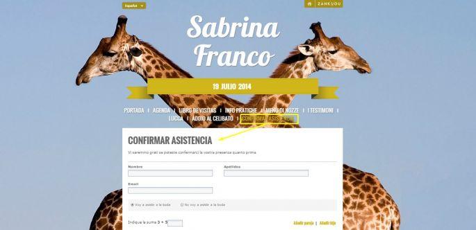 web para boda