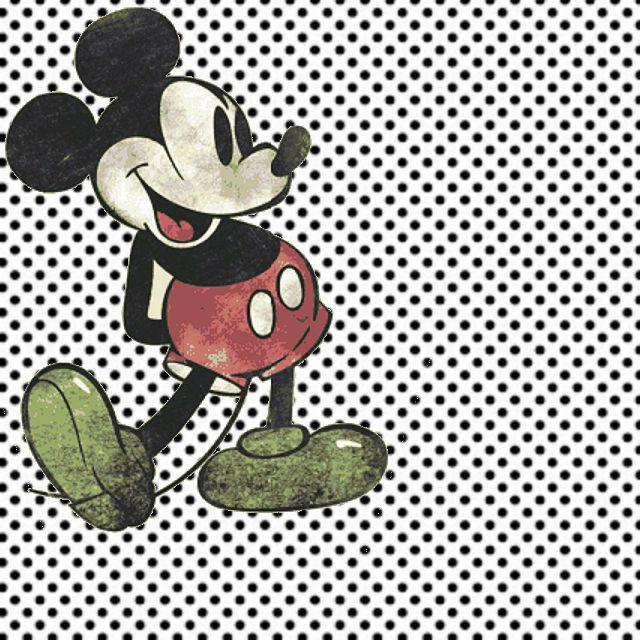 paper_white with black polka dots WITH MICKEY VINTAGE