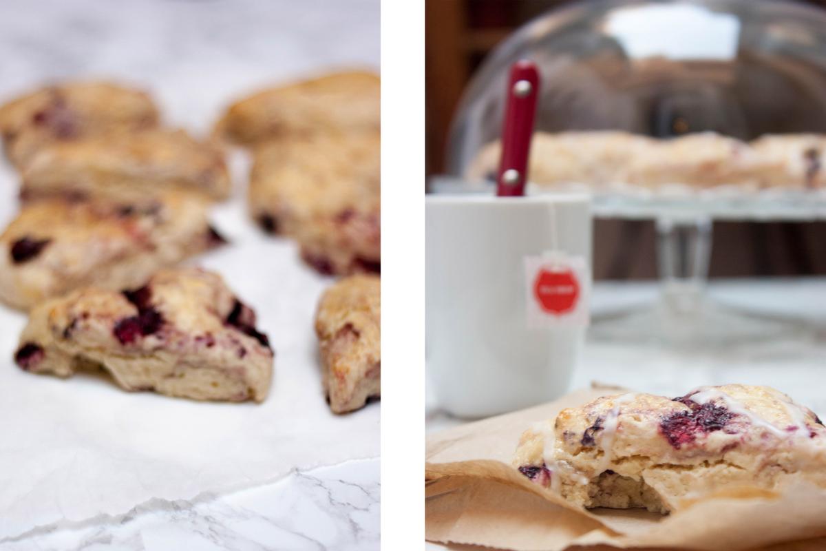 Scones con frutos rojos
