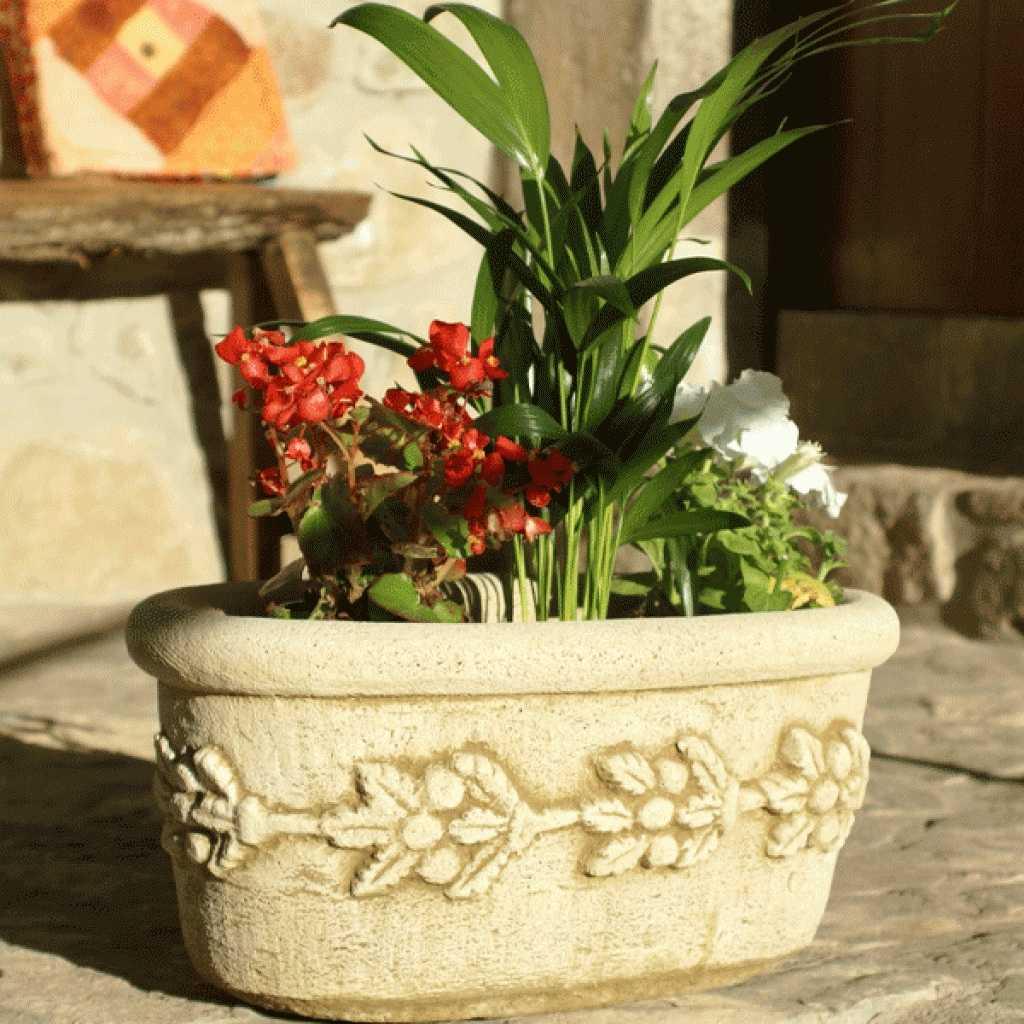 jardinera de piedra artificial