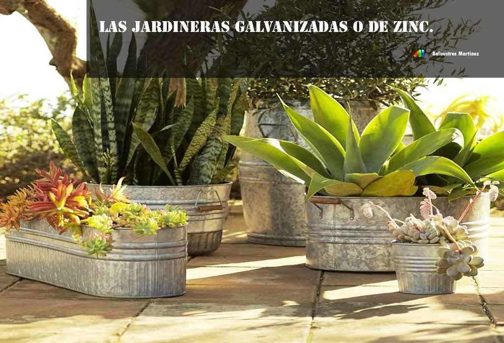 jardineras galvanizadas o de zinc