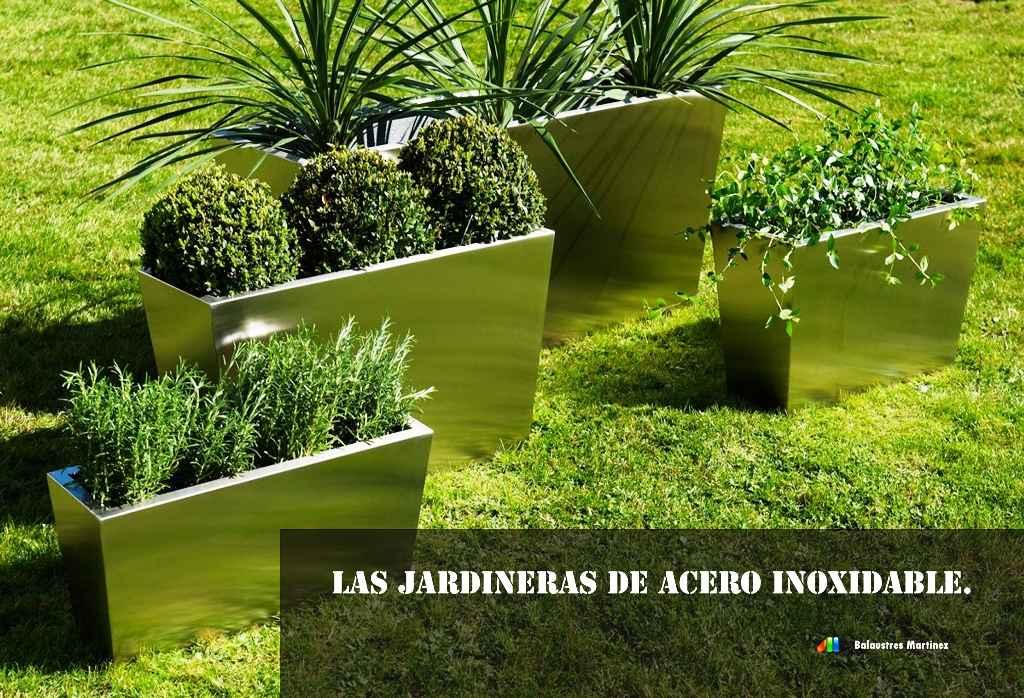 jardineras de acero inoxidable