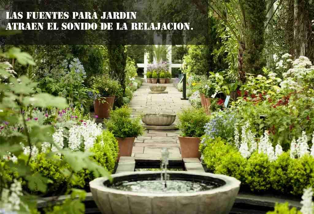 fuentes para jardin y su sonido de relajacion