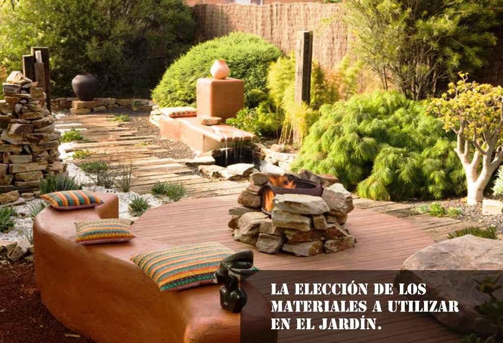eleccion de materiales en el jardin