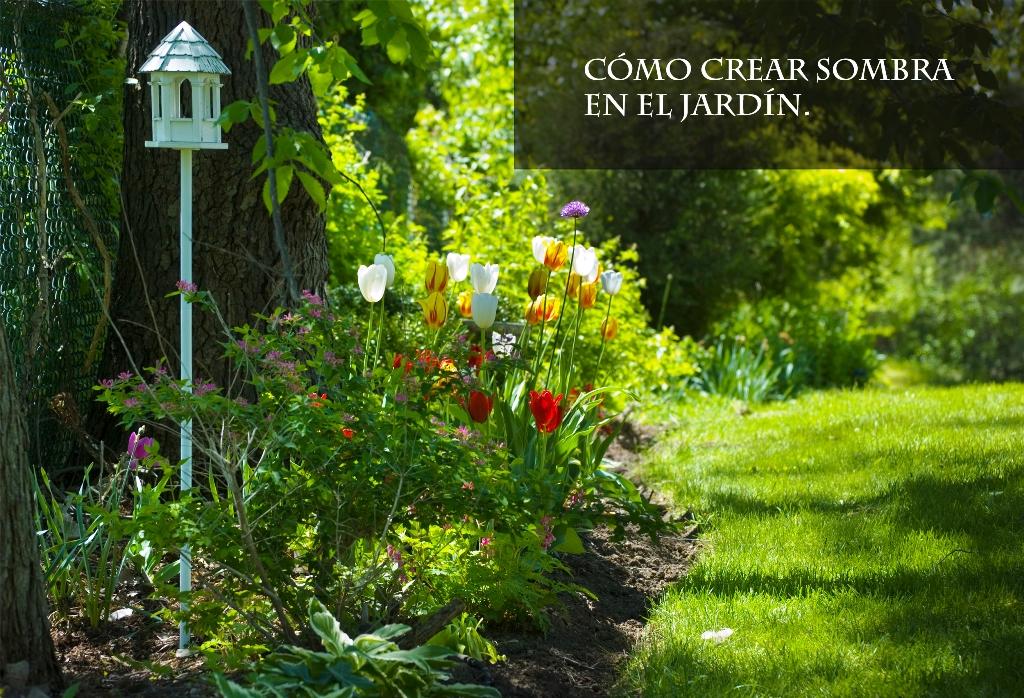 crear sombra en el jardin