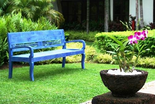 banco para la decoracion de jardin