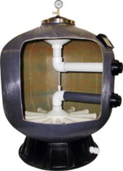 interior filtro arena piscina