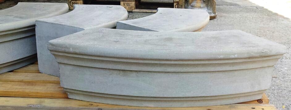 PASAMANO CURVADO DE PIEDRA ARTIFICIAL