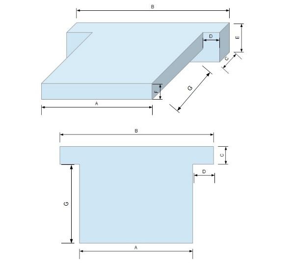 DIMENSIONES PARA ANTEPECHO CON OREJAS