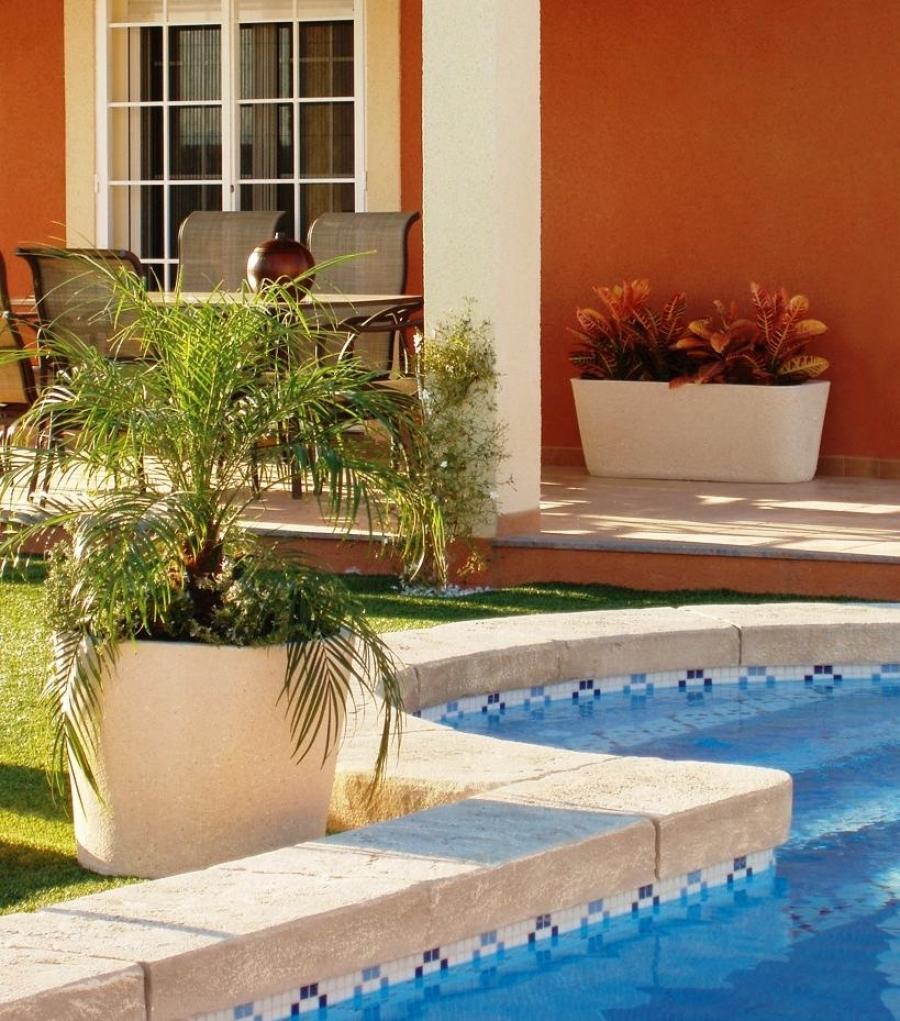 Jardineras y Macetas para jardin de piedra artificial